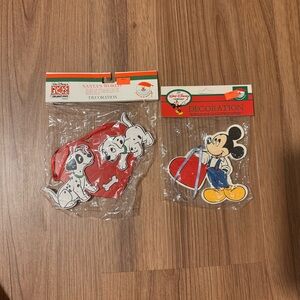 Vintage Wooden Disney Christmas Decorations - Mickey & Dalmations